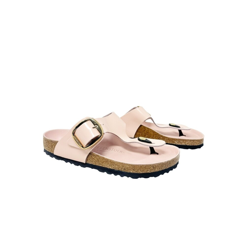 Birkenstock Gizeh Big Buckle High Shine Light Rose Pink Size 38 US 7 womens New